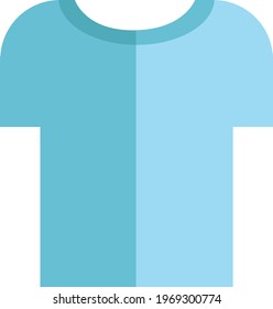 Camiseta azul, ilustración de icono, vector sobre fondo blanco