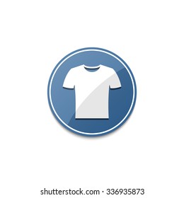 Blue t-shirt icon with shadow