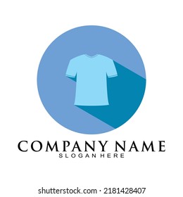 Blue t-shirt illustration icon logo