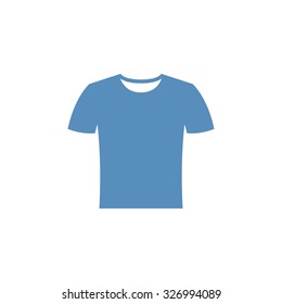 Blue t-shirt silhouette 