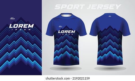 diseño de camiseta azul de jersey deportivo