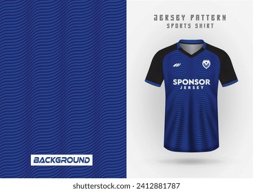 blue t-shirt sports jersey design, sports jersey background, soccer jersey, running jersey, outdoor workout, pattern.