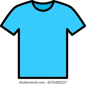 Blue T-Shirt Vector icon Illustration