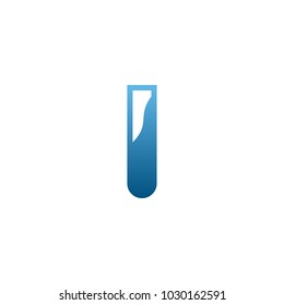 Blue tube flask template vector