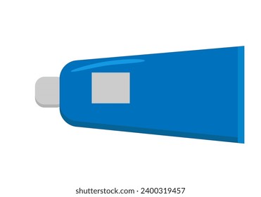 a blue tube on a white background highlights shadows