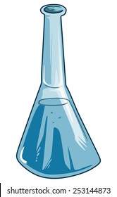 Blue tube on a white background 