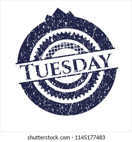 Blue Tuesday rubber grunge texture seal