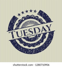Blue Tuesday rubber grunge texture stamp