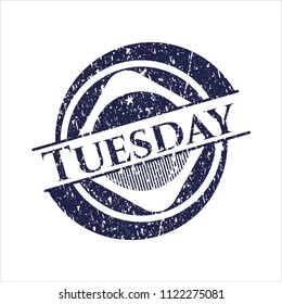 Blue Tuesday rubber stamp