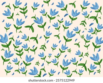 blue tulip design, stationery, background 