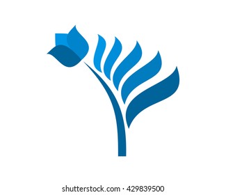 blue tulip plant flower flora image vector