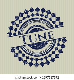 Blue Tune distress rubber grunge texture seal