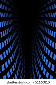 Blue tunnel passage
