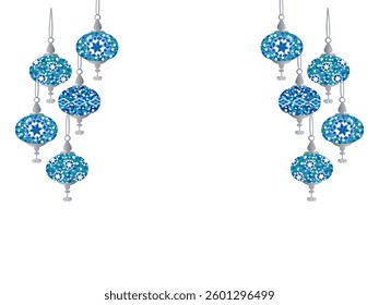 It is blue turkish lamps frame. 