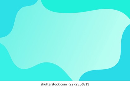 Blue turquoise abstract wavy background. Vector illustration.