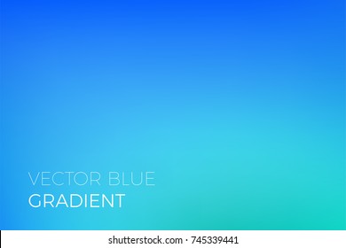 Blue turquoise color gradient background. Abstract marine modern trendy vector soft color gradient background with light effect for interior decor tile or backdrop natural sky blend design template.