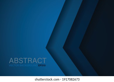 Blue turquoise   Darkblue angle arrow overlap vector background space for text   message artwork design 