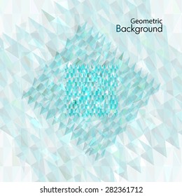 Blue and turquoise geometric background 