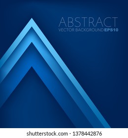 Blue turquoise geometric triangle background. overlap layer on space for background design