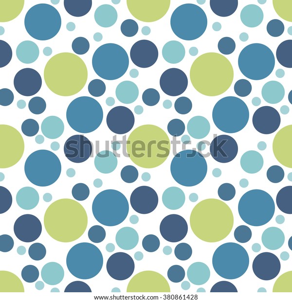 Blue Turquoise Green Spotted Seamless Pattern Stock Vector (Royalty ...