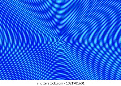 Blue turquoise halftone vector background. Frequent halftone texture. Micro dotwork gradient. Retro dotted vector background. Colorful halftone overlay. Vintage cartoon effect. Perforated texture