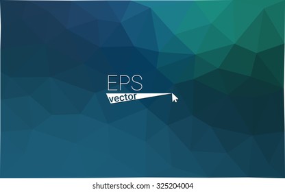 Blue turquoise Polygonal Mosaic Background, Vector illustration, Creative Business Design Templates
