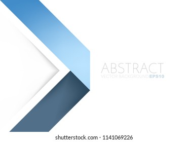 Blue turquoise ribbon vector background with white space for text and background design