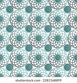 Blue turquoise seamless textured pattern Islamic background