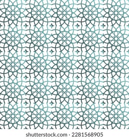 Blue turquoise seamless textured pattern Islamic background