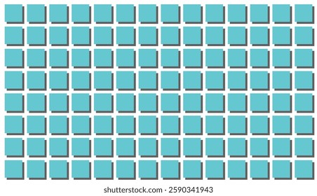 blue turquoise square pattern with shadow. vineyard geometric visual texture background