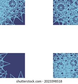Blue Turquoise Textile Luxury Print Chaotic Pattern Calm Background. Indigo Shapes Dark Mystery Complicated Ornamental Stars Folk Ornament. Light Lace Ice Cold Mandala Messy Vintage Wallpaper.