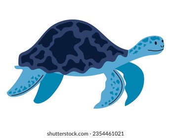 blue turtle design over white