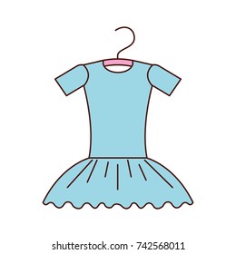 blue tutu ballet on the hanger costume