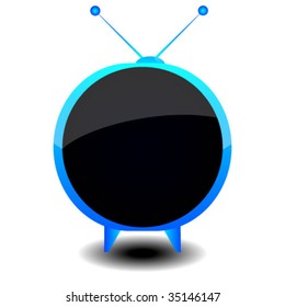 blue tv vector illustration