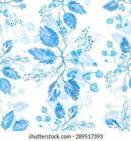blue twigs, cloth dress pattern