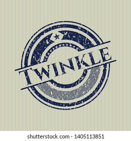 Blue Twinkle distressed rubber seal