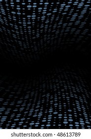 Blue twisted doted tunnel