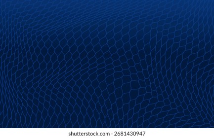 Fundo de textura de rede de pesca de malha trançada azul. Ilustração de vetor.