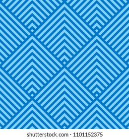 Blue two tone chevron stripe pattern seamless abstract vector.