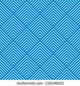 Blue two tone chevron stripe pattern seamless abstract vector.