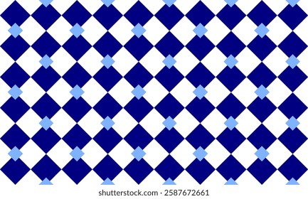 blue two tone diamond repeat pattern, replete image, block design for fabric printing