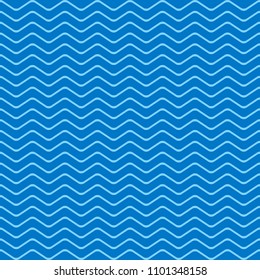 Blue two tone wave stripe pattern seamless abstract vector.