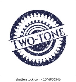 Blue Two-tone distress rubber grunge texture stamp