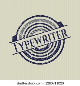 Blue Typewriter distress rubber texture
