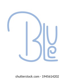 diseño de idea de logotipo de tipografía azul