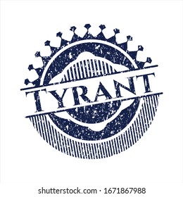 Blue Tyrant distressed rubber grunge stamp