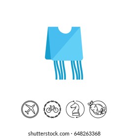 Blue tzitzit garment icon