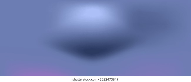 OVNI azul em um fundo de gradiente abstrato azul.Ilustração de vetor