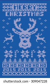 Blue Ugly Christmas 2015 Sweater Design