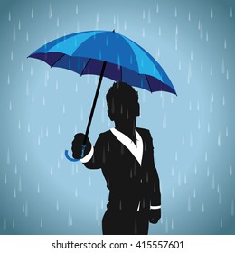 blue umbrella